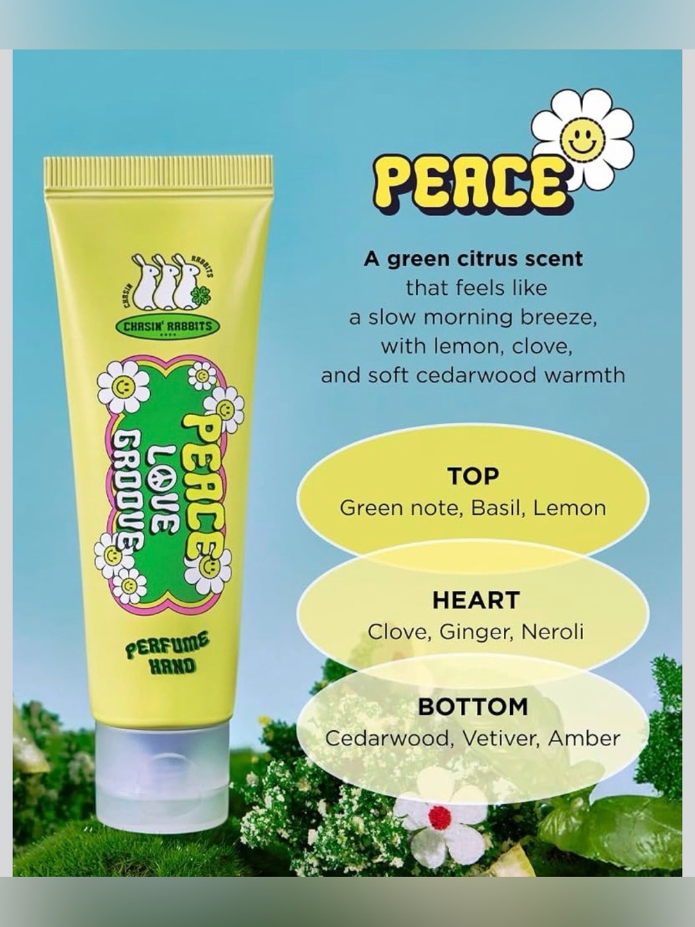 CHASIN'‎ RABBITS Peace Love Groove Perfumed Hand Cream - Yellow - Picture 3 of 5